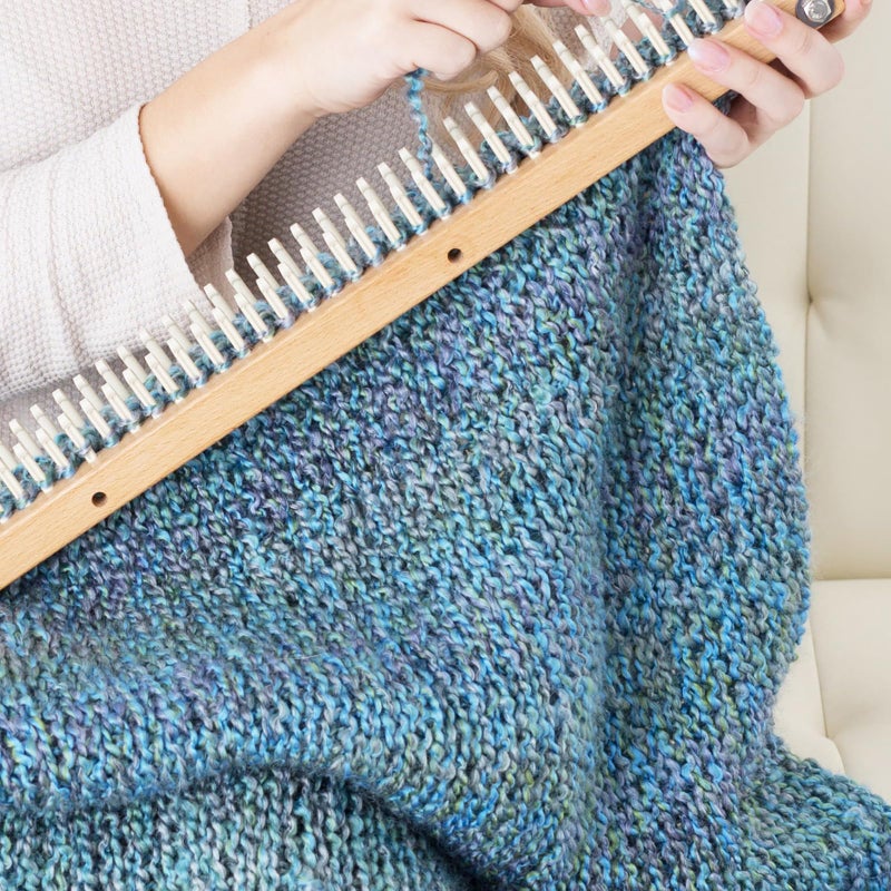 Authentic Knitting Board 38" Knitting Loom, for Blankets, Adjustable, Single Knit and Double Knit - Image 4